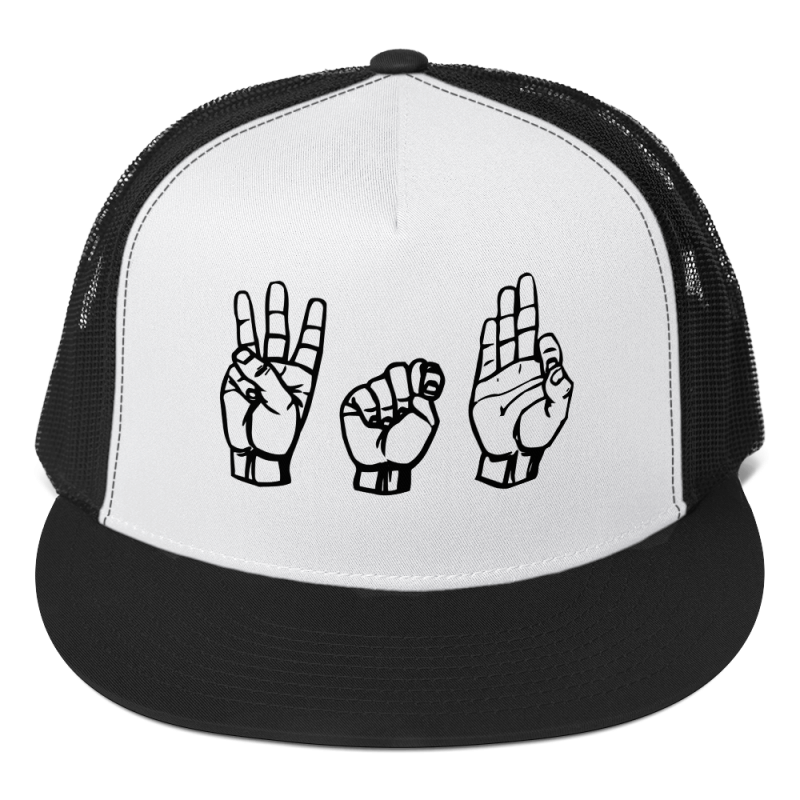 American Sign Language WTF Trucker Cap