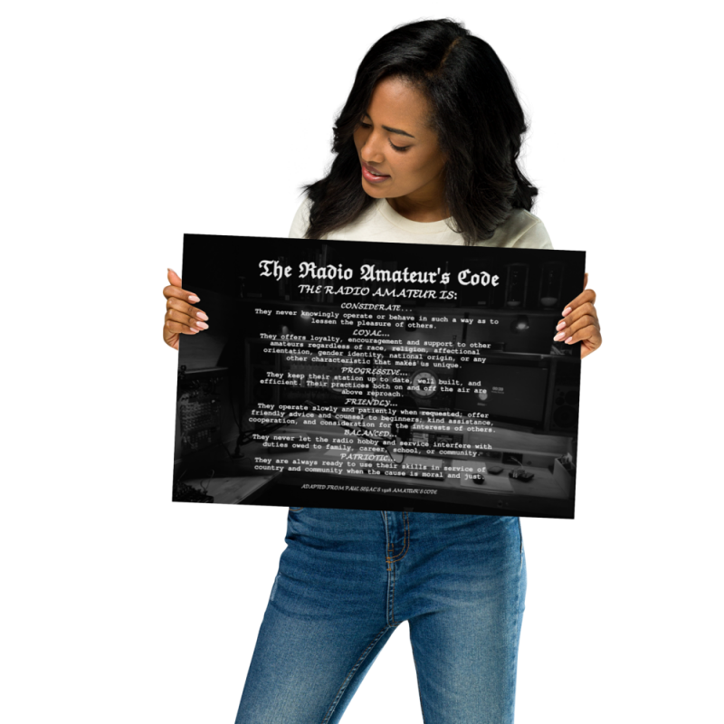 Radio Amateur's Code Matte Poster