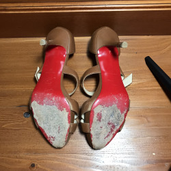 Christian Louboutin Strappy Heels, Size 37(euro), Used