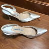 Manolo Blahnik White Pumps, Size 36.5, Used