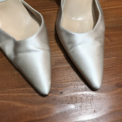 Manolo Blahnik White Pumps, Size 36.5, Used