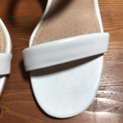 Soludos White Block Heels, Size 7, Used