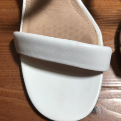 Soludos White Block Heels, Size 7, Used