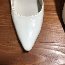 Stuart Weitzman White Heels, Size 7, Used