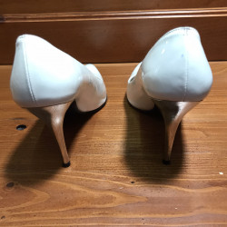 Stuart Weitzman White Heels, Size 7, Used